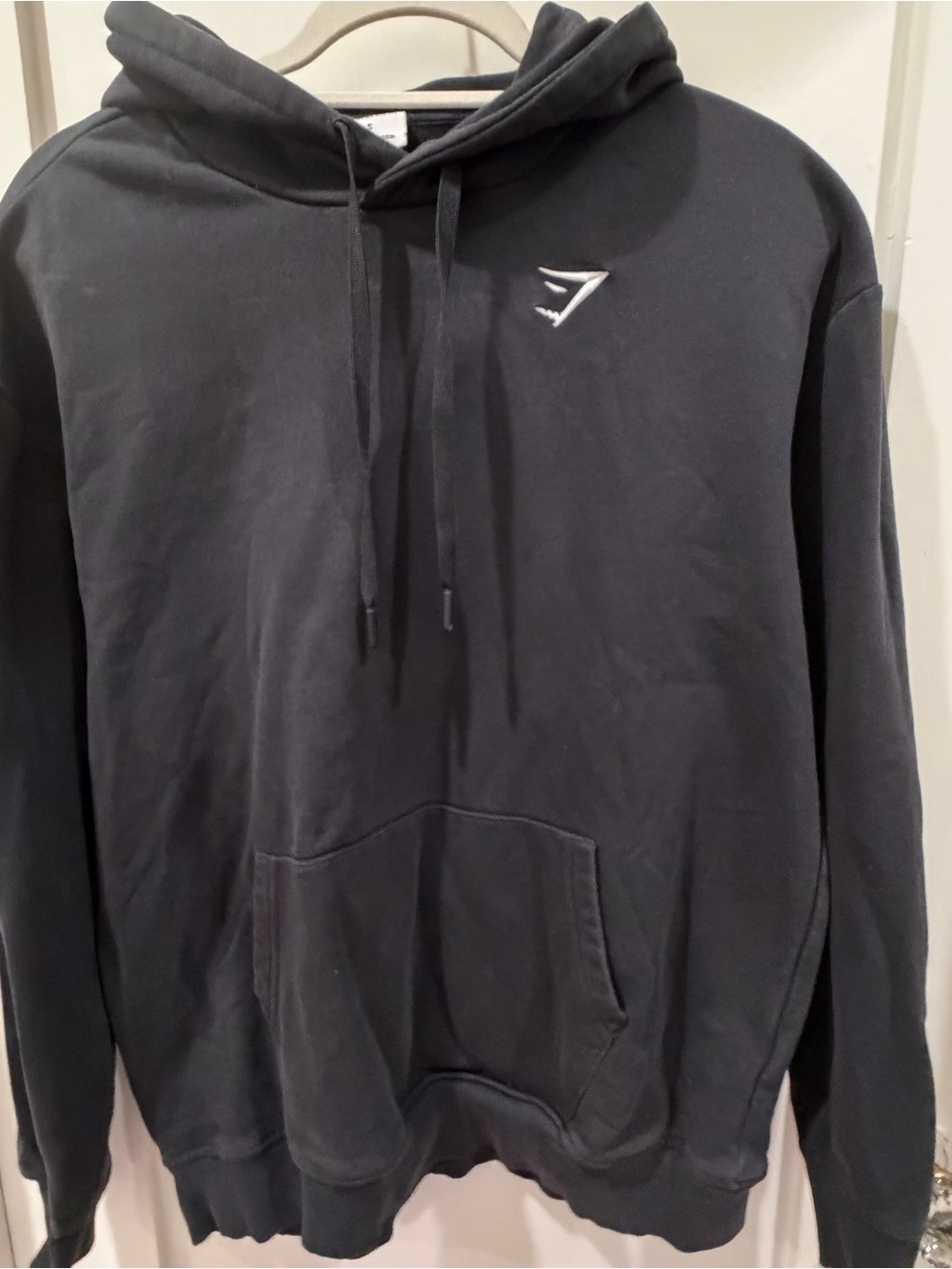 Gymshark Black Pullover Hoodie with Small Chest Emblem